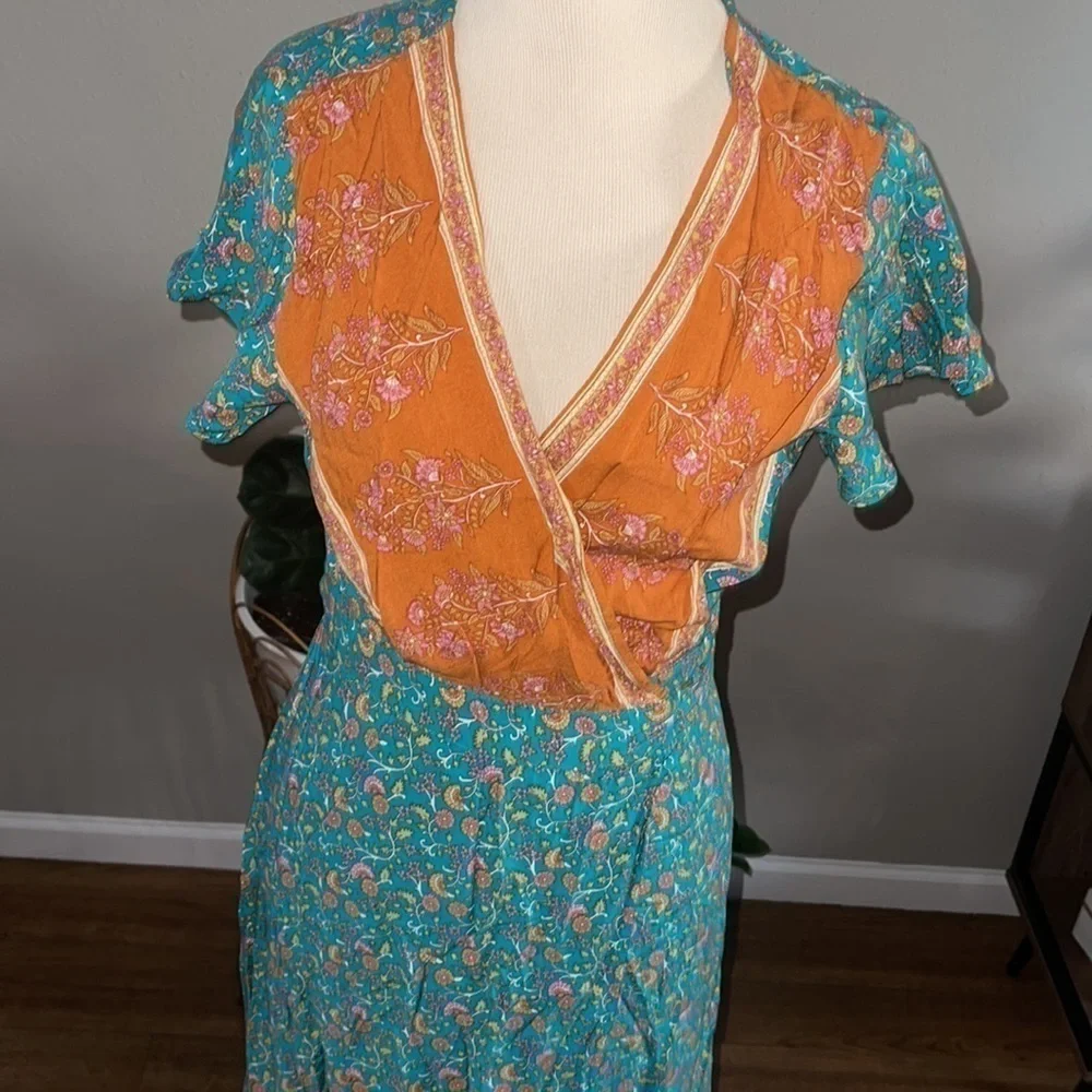 A ESICA MIDI DRESS JADE SIZE SMALL